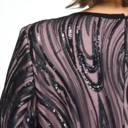 Women's A-Line Sequined Evening Dress