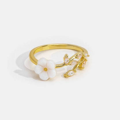 Ring with White Flowers